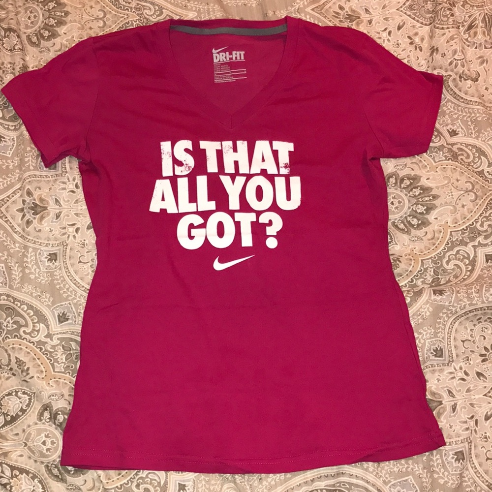 Nike Dri-Fit Short Sleeve V-Neck Workout Top